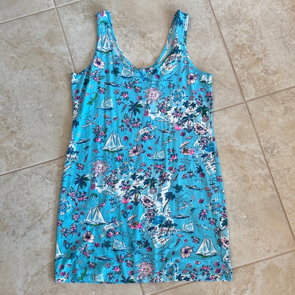 Lilly Pulitzer Blue Floral Dress